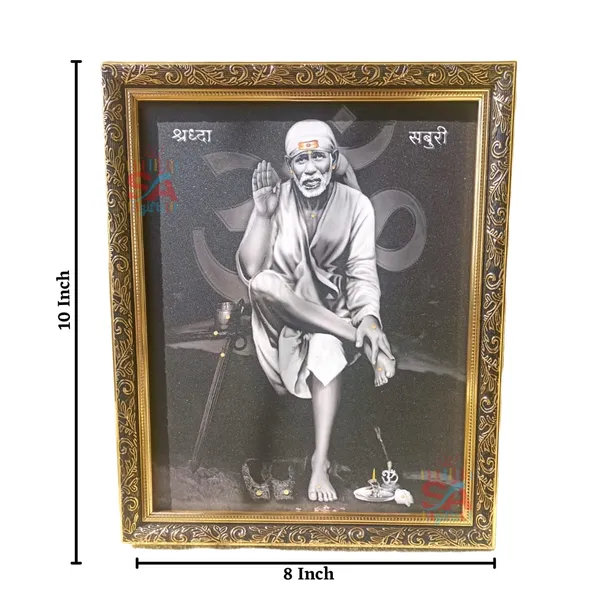 Sai_Amrut_Shirdi_Baba_Wall_Hanging_Matte_Finish_Wooden_Photo_Frame_for_Home_Decor_(8x10_Inch,_Gold)