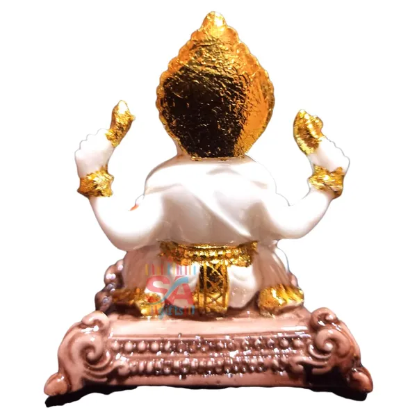 Polymarble_Gold_Foil_Work_Ganesha_Murti_Idol_Decorative_Showpiece_for_Home_Decor,_Pooja_and_Car_Dashboard_(10cm)