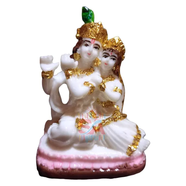 Polymarble_Gold_Foil_Work_Radha_Krishna_Murti_Idol_Decorative_Showpiece_for_Home_Decor,_Pooja_(7_cm)