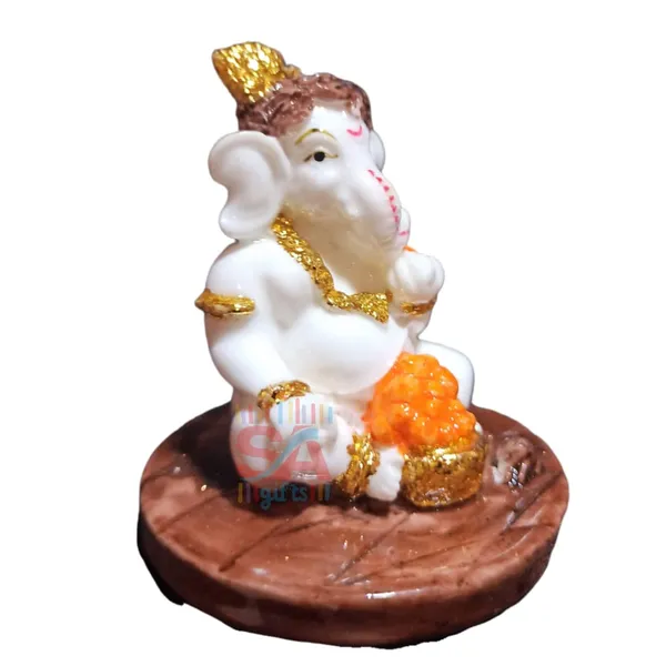 Polymarble_Gold_Foil_Work_Ganesha_Murti_Idol_Decorative_Showpiece_for_Home_Decor,_Pooja_and_Car_Dashboard_(6cm)