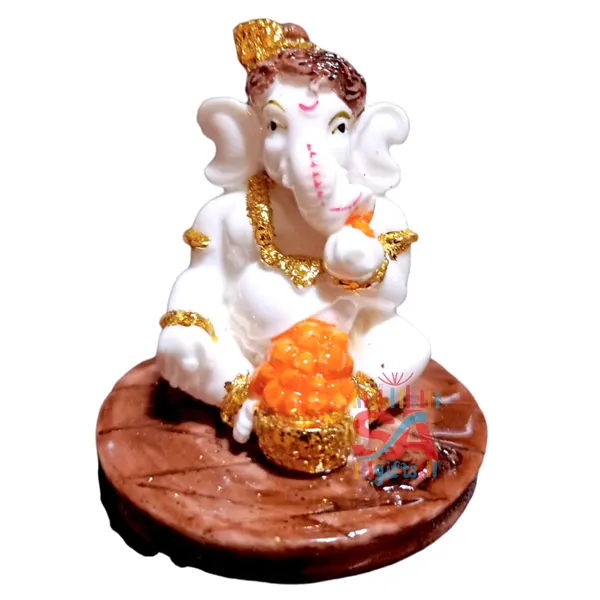 Polymarble_Gold_Foil_Work_Ganesha_Murti_Idol_Decorative_Showpiece_for_Home_Decor,_Pooja_and_Car_Dashboard_(6cm)