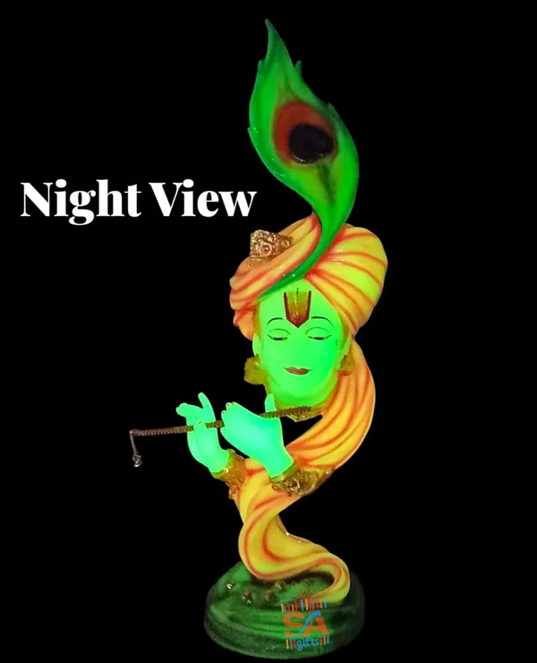 Radium_Marble_Dust_Beautiful_Krishna_with_Flute_Use_in_Pooja_Room_or_Home_Decor_(SR_560_RD_-_Pink)