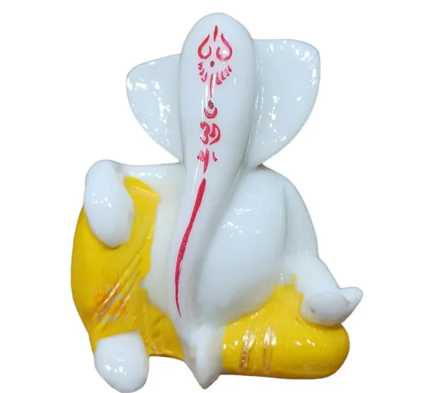 Tilak_Ganesh_Idol_for_Car_Dashboard,_Small_Marble_Idol_God_Ganesha_Statue_Murti_Ganpati_Idol_Figurine_(Yellow_and_White)