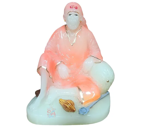 Sai_Baba_Murti_Marble_Dust_Idol_Statue_for_Pooja_(Radium_Glowing_in_Night)_(Orange)