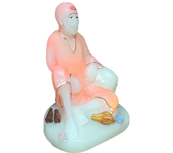 Sai_Baba_Murti_Marble_Dust_Idol_Statue_for_Pooja_(Radium_Glowing_in_Night)_(Orange)