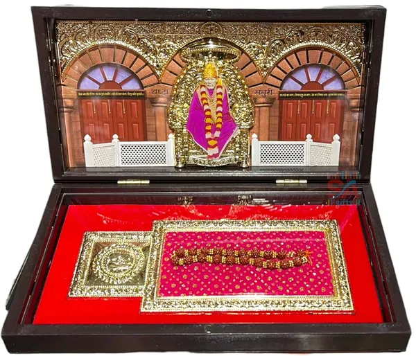 Sai_Amrut_Sadguru_Sai_MDF_Wooden_Acrylic_Decorative_Sai_Baba_Photo_Frame_with_Charan_Paduka_(Pink-Red)