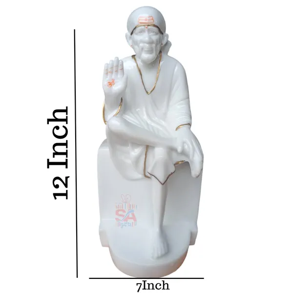 Marble_Sirdi_Sai_Baba_Idol_Statue_for_Pooja_Room_and_Home,_Easy_to_Wash_(12_Inch)_(Blessing_Hands_Sai_Baba)
