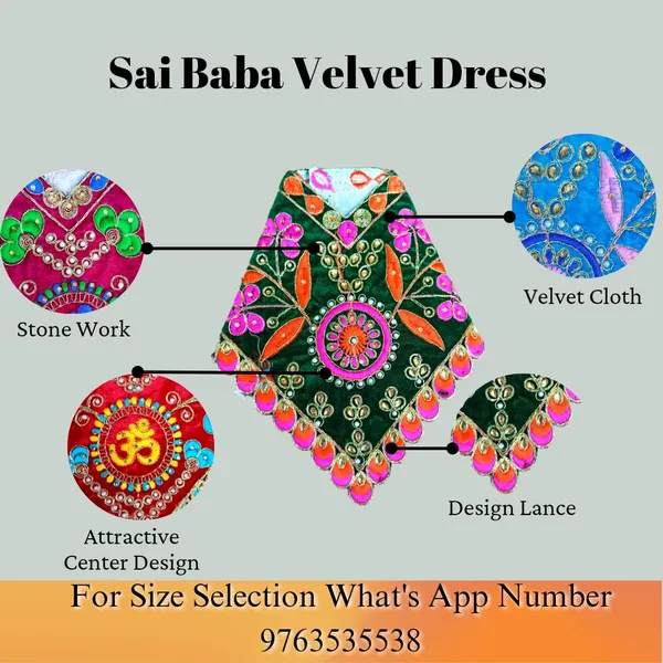 Sai_Baba_Velvet_Dress_Set_Pack_Of_7_Om_Printed_Handcrafted_Dresses_Multi_Colored_Sai_Ram_Vastra_Poshak_Embroidered_Spiritual_Attire_0no_3_5inch