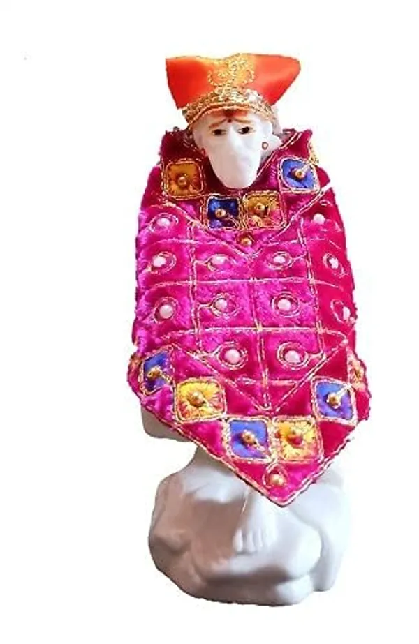 Handcrafted_Sai_Baba_Poshak_Dresses_-_Multi-Coloured_Velvet_Cloth_-_Sai_Ram_Vastra_-_Unique_and_Divine_Sai_Baba_Dress_Set_-_Pack_of_7_(3No_7.5_Inch,_Design_-_3)
