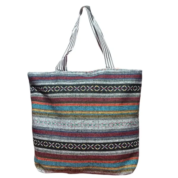 SAI_AMRUT_GIFTS_Zipper_Handbags_Vintage_Clashing_Tote_Bag,_Large_Capacity_Nylon_Shoulder_Purse_for_Women_-_Versatile_&_Casual_Style
