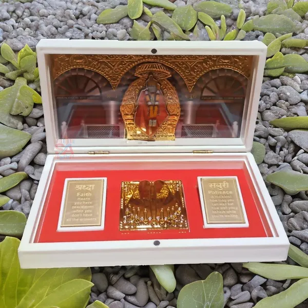 Sai_Amrut_Sadguru_Sai_MDF_Wooden_Acrylic_Decorative_Sai_Baba_Photo_Frame_with_Charan_Paduka_(Gold_plated_(4x6Inch))