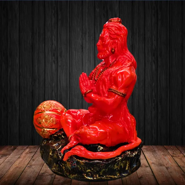 Shri_Hanuman_Idol_Bajrang_Bali_Idol/Shri_Hanuman_ji_Murti_to_Protect_from_Negative_Energy/for_Good_Luck,_Success,_and_Prosperity_(Orange)_(7.5_Inch)