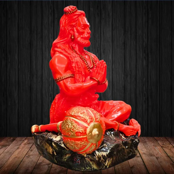 Shri_Hanuman_Idol_Bajrang_Bali_Idol/Shri_Hanuman_ji_Murti_to_Protect_from_Negative_Energy/for_Good_Luck,_Success,_and_Prosperity_(Orange)_(7.5_Inch)