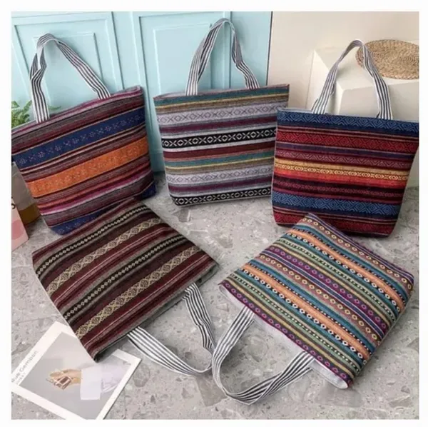 Sai_Amrut_Gifts_Zipper_Handbags_Vintage_Clashing_Tote_Bag_Large_Capacity