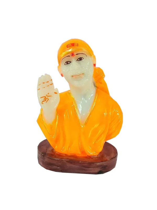 Gifts_Shirdi_Baba_Marble_Dust_Idol_Murti_For_Car_Dashboard_Yellow_2_Inch