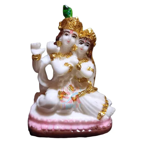 Polymarble_Gold_Foil_Work_Radha_Krishna_Murti_Idol_Decorative_Showpiece