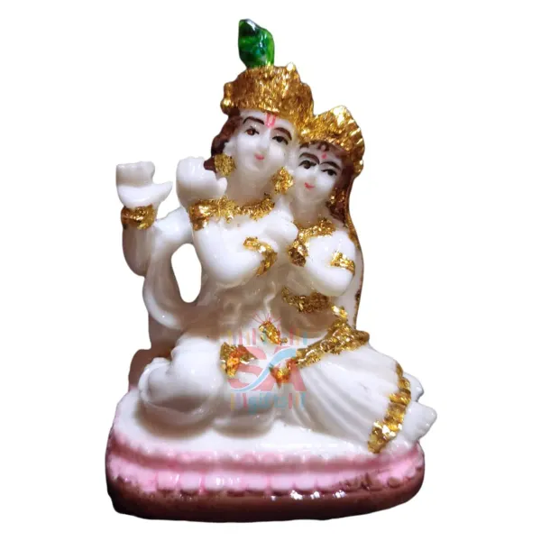 Polymarble_Gold_Foil_Work_Radha_Krishna_Murti_Idol_Decorative_Showpiece