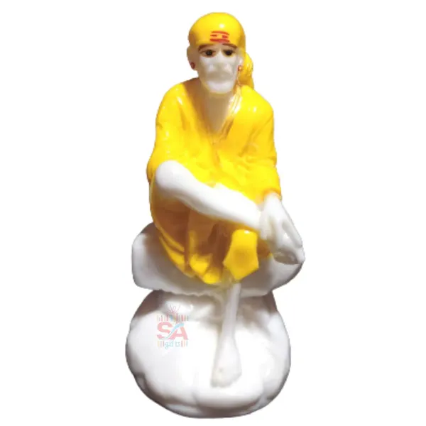 Sai_Baba_Murti_Italian_Marble_Dust_Idol_Statue_For_Pooja_Yellow_3_5_Inch