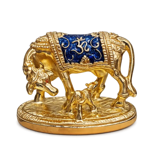 Kamdhenu_Cow_with_Calf_Idol_–_Gold_Finish_Decorative_Showpiece_with_Om_Design_|_Vastu,_Pooja_&_Home_Decor_|_14_x_5_x_11_cm