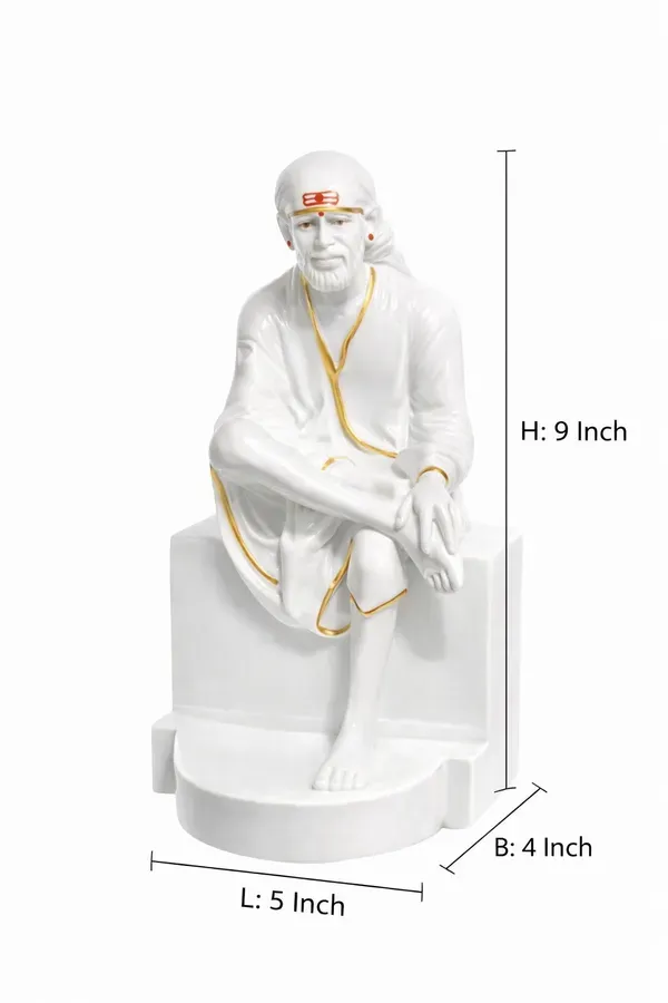 White_Marble_Sai_Baba_Sitting_Idol_9_Inch_Premium_Handcrafted_Murti_With_More