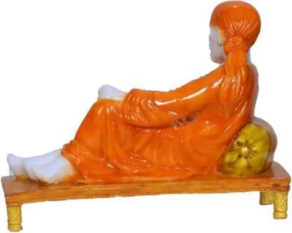 Sai_Amrut_Sleeping_Sai_Baba_Statue_Decorative_Showpiece_Polyresine_Orange