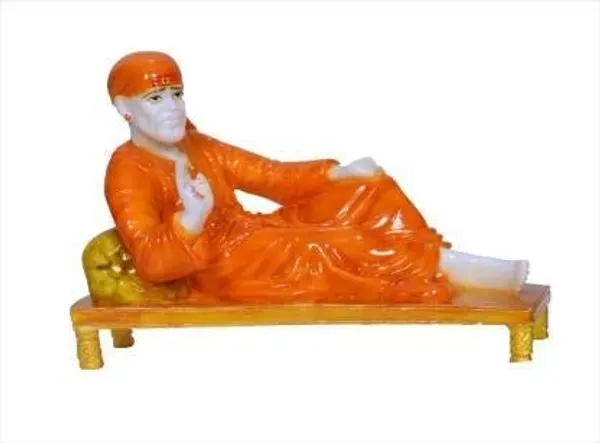 Sai_Amrut_Sleeping_Sai_Baba_Statue_Decorative_Showpiece_Polyresine_Orange