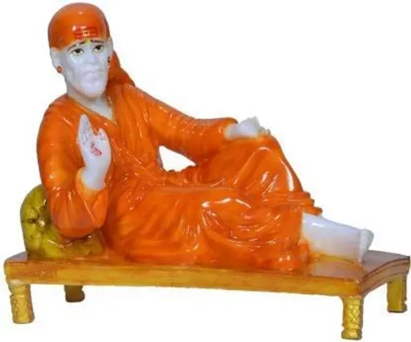 Sai_Amrut_Sleeping_Sai_Baba_Statue_Decorative_Showpiece_Polyresine_Orange