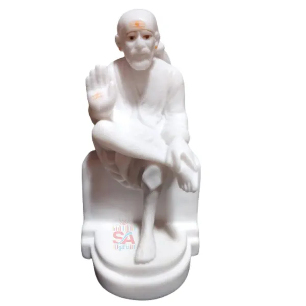 Sai_Baba_Murti_Marble_Dust_Idol_Statue_For_Pooja_6_Inch_White