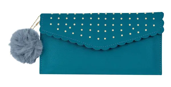 Sai_Amrut_Women_S_Gold_Bead_Pattern_Scalloped_Clutch_Purse_Wallet_With_Faux_More