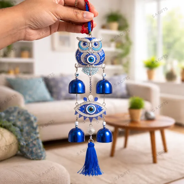 Sai_Amrut_Gifts_Blue_Evil_Eye_Owl_Hanging_Wind_Chime_|_Home_Decor_Door_Car_Hanging_|_Protection_&_Good_Luck_Charm