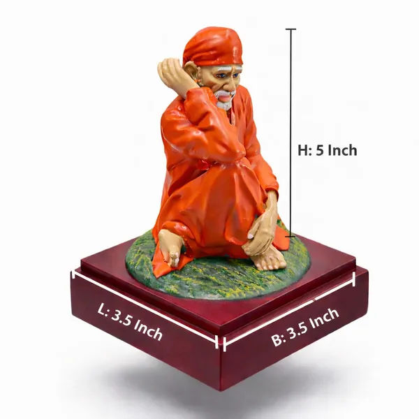 Sai_Baba_Sitting_Statue_Idol_|_Premium_Quality_Decorative_Showpiece_|_Home_Temple,_Office_&_Gift_Item_|_5_Inch_(Orange)