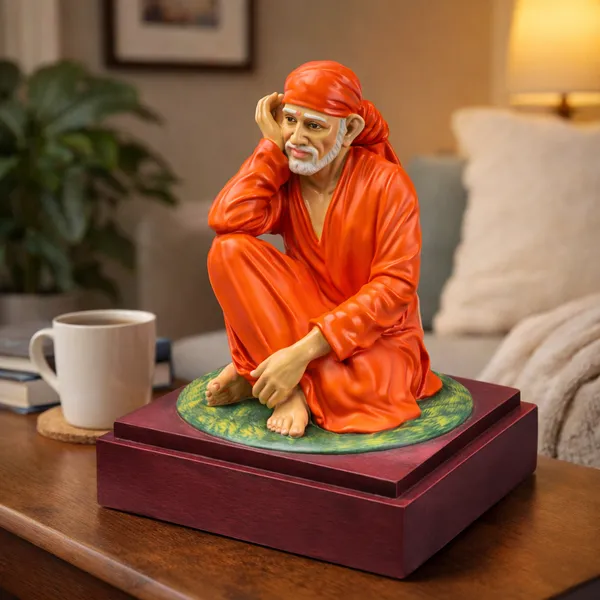 Sai_Baba_Sitting_Statue_Idol_|_Premium_Quality_Decorative_Showpiece_|_Home_Temple,_Office_&_Gift_Item_|_5_Inch_(Orange)