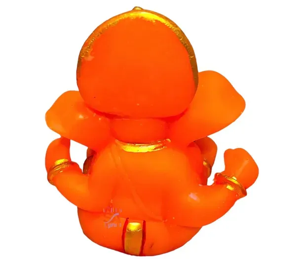 Marble_Orange_Matte_Ganeshji_Idol_For_Car_Dashboard_3inch_Orange_3