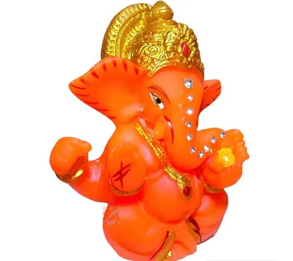 Marble_Orange_Matte_Ganeshji_Idol_For_Car_Dashboard_3inch_Orange_3