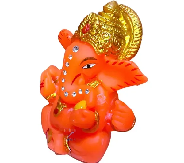 Marble_Orange_Matte_Ganeshji_Idol_For_Car_Dashboard_3inch_Orange_3