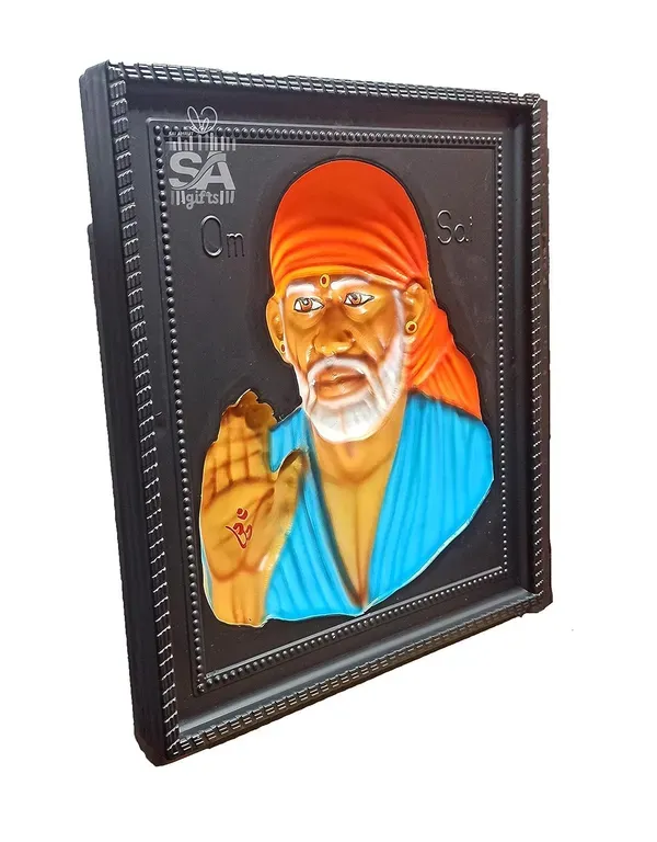 Sai_Amrut_S_A_Gifts_Sai_Baba_3d_Wall_Hanging_Matte_Finish_Photo_Frame_For_H_More