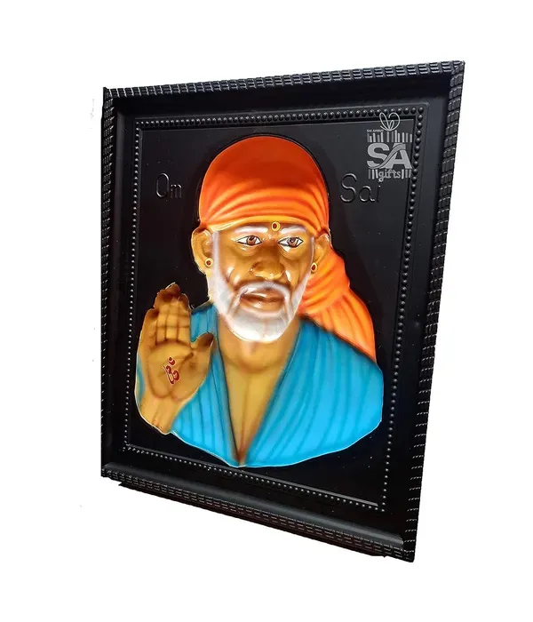 Sai_Amrut_S_A_Gifts_Sai_Baba_3d_Wall_Hanging_Matte_Finish_Photo_Frame_For_H_More