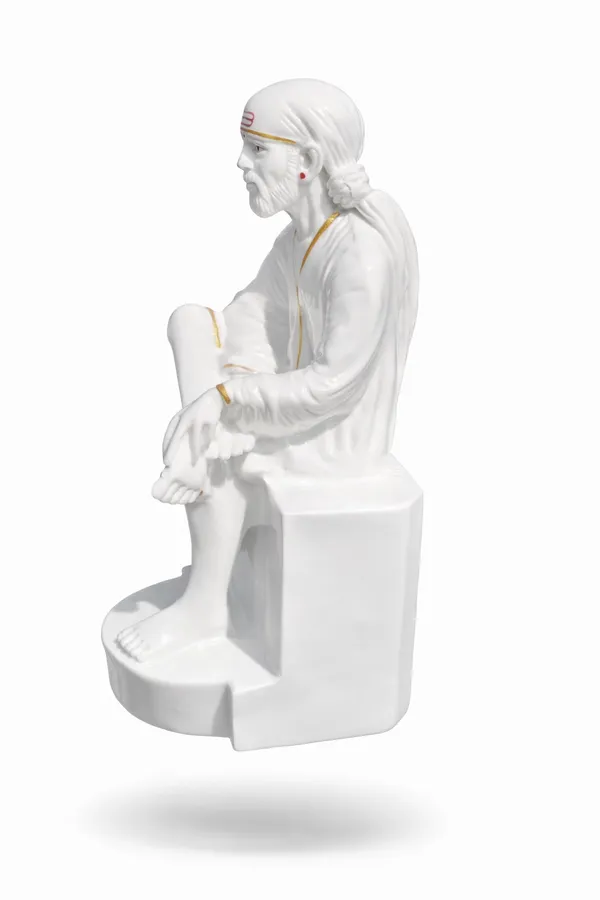 White_Marble_Sai_Baba_Sitting_Idol_9_Inch_Premium_Handcrafted_Murti_with_Gold_Detailing_|_Sai_Amrut_Gifts
