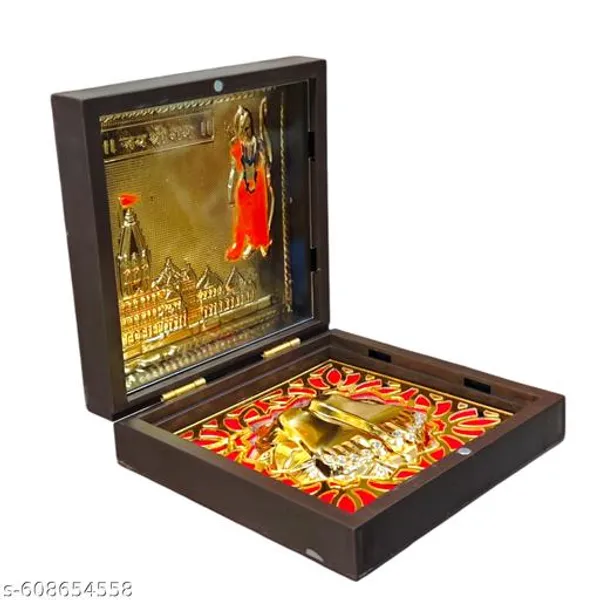 Elegant_Gold_Plated_Ayodhya_Ram_Mandir_Gift_Box_With_Ram_Lalla_Charan_Paduka_Religious_Home_Decor_4x4_Inch_Plastic_Puja_Article