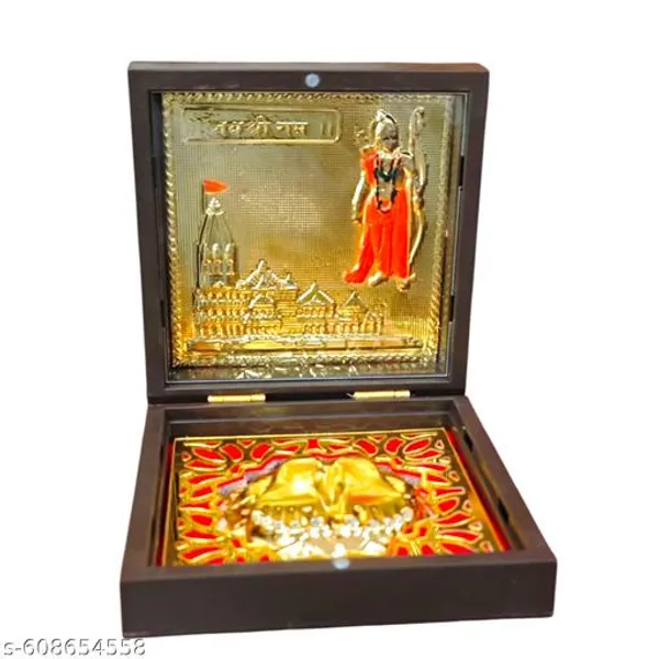 Elegant_Gold_Plated_Ayodhya_Ram_Mandir_Gift_Box_With_Ram_Lalla_Charan_Paduka_Religious_Home_Decor_4x4_Inch_Plastic_Puja_Article