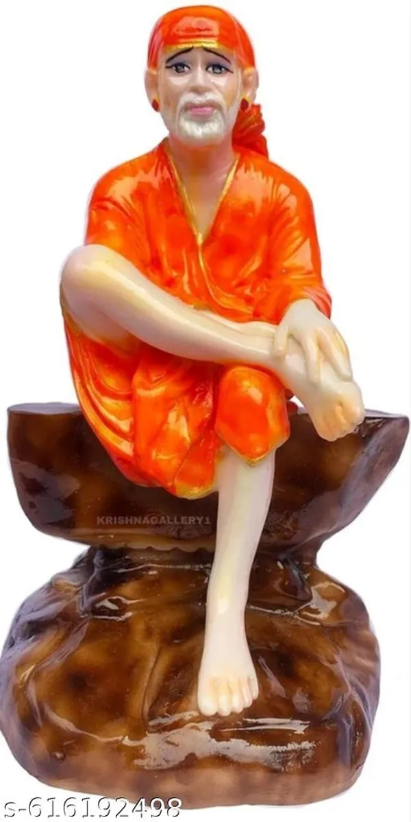Handpainted_Sai_Baba_Murti_In_Orange_Dress_Durable_Polyresin_God_Idol_For_Pooja_Room_And_Office_Table