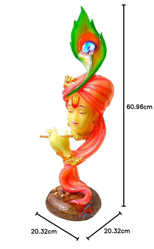 Radium_Marble_Dust_Beautiful_Krishna_With_Flute_Use_In_Pooja_Room_Or_Home