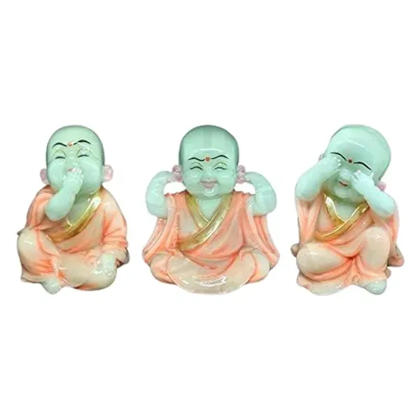 Re_Sine_Radium_Little_Buddha_Monk_Sculpture_15_Cm_Orange_3_Piece