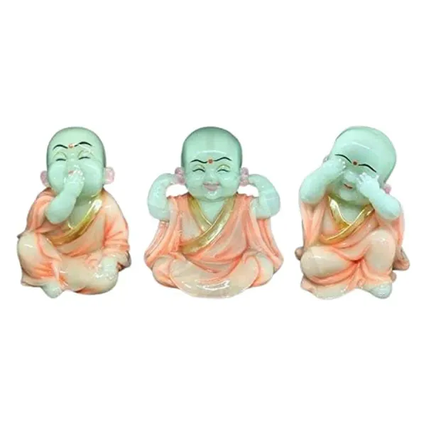 Re_Sine_Radium_Little_Buddha_Monk_Sculpture_15_Cm_Orange_3_Piece