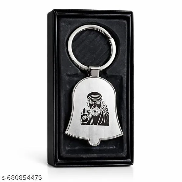 Sai_Baba_Bell_Shape_Silver_Metal_Keychain_Spiritual_Religious_Gift_For_Car_Bike_Home_Keys