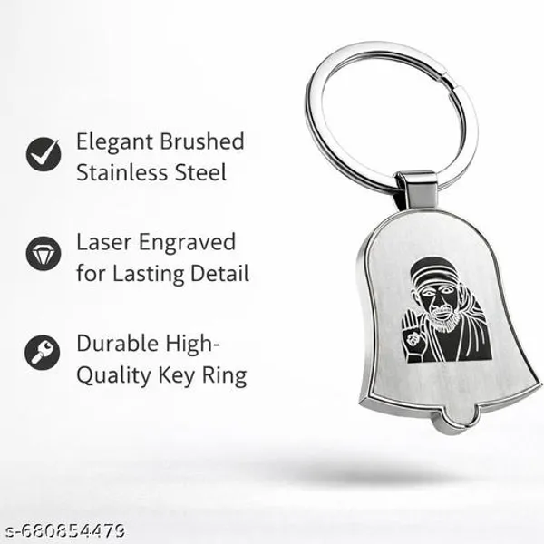 Sai_Baba_Bell_Shape_Silver_Metal_Keychain_Spiritual_Religious_Gift_For_Car_Bike_Home_Keys
