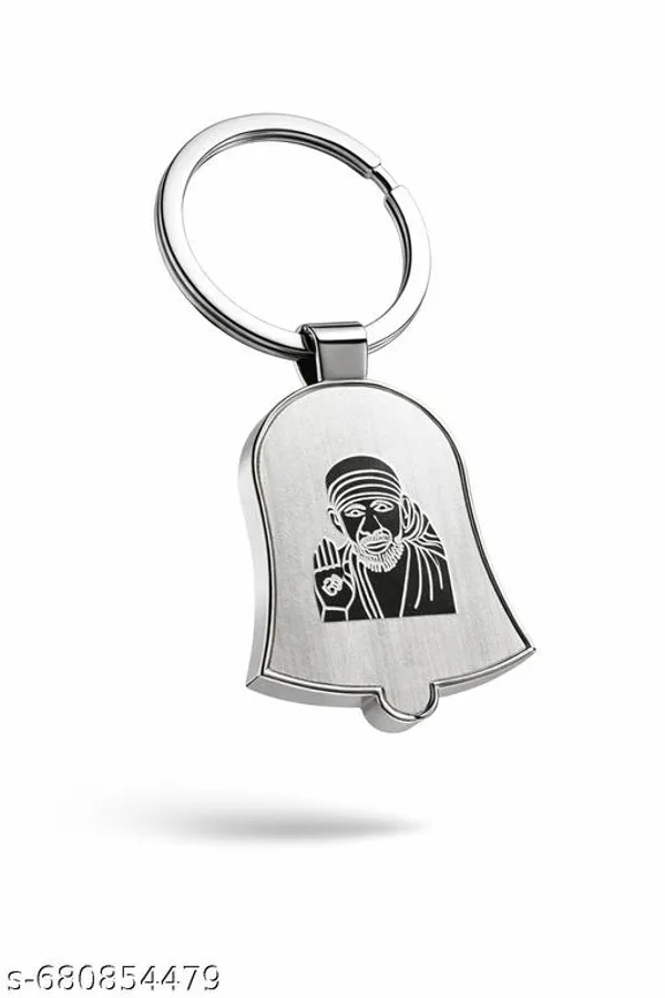 Sai_Baba_Bell_Shape_Silver_Metal_Keychain_Spiritual_Religious_Gift_For_Car_Bike_Home_Keys
