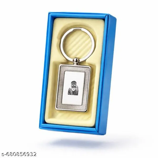 Sai_Baba_Square_Shape_Silver_Metal_Keychain_Devotional_Gift_For_Keys_Car_Dashboard