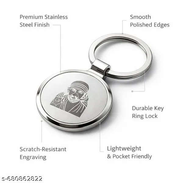Sai_Baba_Round_Shape_Silver_Metal_Keychain_Spiritual_Religious_Key_Ring_Gift