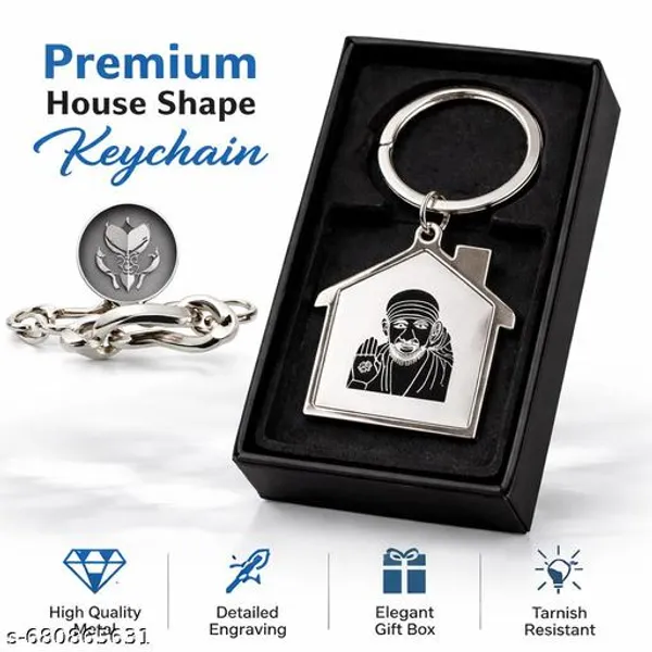 Sai_Baba_House_Shape_Silver_Metal_Keychain_Lucky_Spiritual_Keychain_For_Home_Car